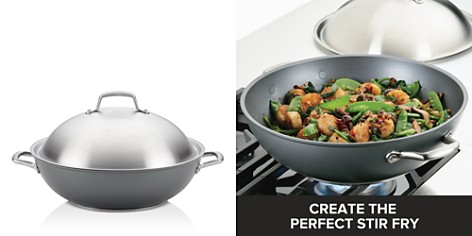 Anolon Accolade Hard-Anodized Precision Forge 13.5" Wok with Lid, Moonstone - Bloomingdale's Registry_2